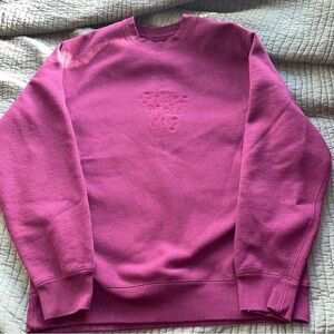 Adele Rolling In The Deep Embroidered Crewneck Burgundy Unisex Size L